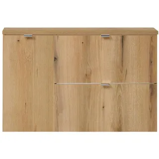[en.casa] Waschbeckenunterschrank Skelbolu 90 x 60 x 40 cm Beige