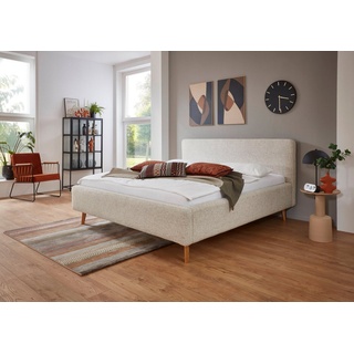 meise.möbel Polsterbett Mattis, wahlweise mit Bettkasten beige 181 cm x 221 cm x 105 cm