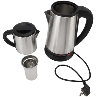 Culnflun Elektrischer Türkischer Wasserkocher Set 1L und 2L Edelstahl Schwarz und Teekanne Doppelkocher Türkische Teekanne Set für Zuhause