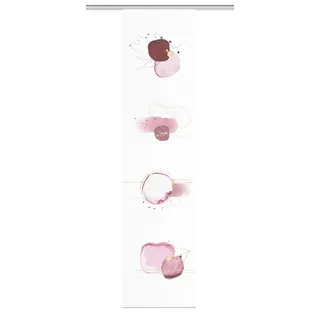 HOME WOHNIDEEN Vision S 84078 | Schiebegardine MANCHAS, Digitaldruck Bambus-Optik, mit abstraktem Motiv, 260x60cm, Farbe: Blau, Beere (Beere)