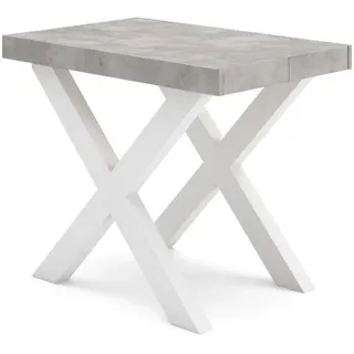 SKRAUT HOME Ausziehbarer Konsolentisch 140x90x73cm Grau