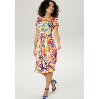 Aniston SELECTED Sommerkleid mit farbenfrohem Blumendruck bunt 42