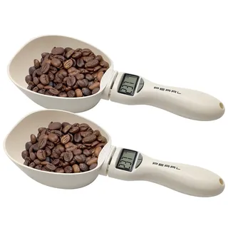 PEARL Messlöffel: 2er-Set Digitale XL-Löffel-Waagen mit LCD-Display und 250 ml Volumen (LCD-Löffelwaage, Kaffeemesslöffel Waage, Kaffeemühle)