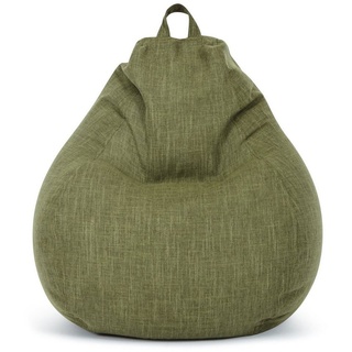 Green Bean Sitzsack, Indoor Riesensitzsack mit EPS-Perlen Füllung Kuschelig Weich Waschbar grün Ø 100 cm