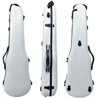 yinfente Violinenkoffer für 4/4 Violine in voller Größe, aus Kohlefaser, leicht, stark, Weiß