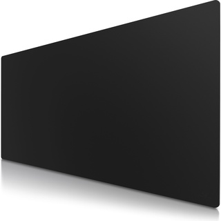 CSL Mauspad, Mausmatte XXL, Elegante Leder Optik, Schreibtischunterlage 900 x 400 mm, schwarz mit Logo (XXL), Mausmatte, Schwarz