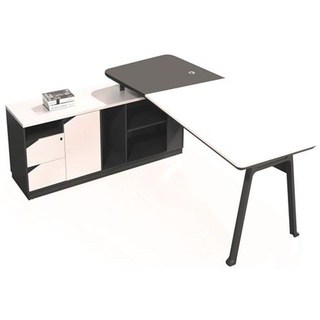 Büroausstattung, Schreibtisch, Bürotisch, Computertisch, Arbeitstisch inkl. Sideboard , Abschließbar mit Kabeldurchführung , Chef Schreibtisch ...