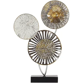 Beliani Moderne, 3-teilige Tischdeko aus Metall in Gold and Silber Uranium
