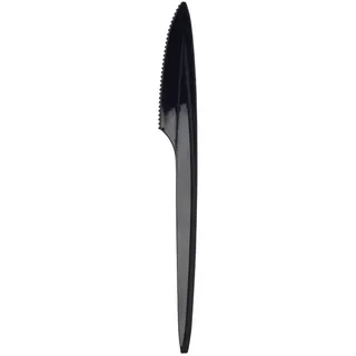 DayBays 100 Stk. Plastikmesser Mehrweg 18 cm Plastik Schwarz Spülmaschinenbeständig