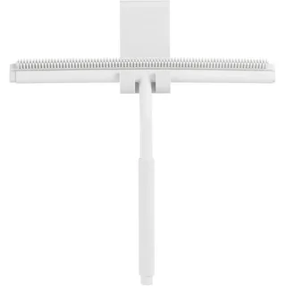 blomus Duschabzieher -LAVEA- | Farbe Weiß | 22L x 26B cm | Duschwischer Weiß | Fensterabzieher aus Silikon mit Metall-Kern für Dusche, Badezimmer, Spiegel, Glas-Reinigung, Fliesen