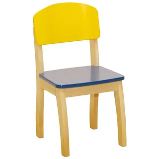 roba Kinderstuhl bunt 33 x 62 x 34 cm Holz lackiert blau-gelb