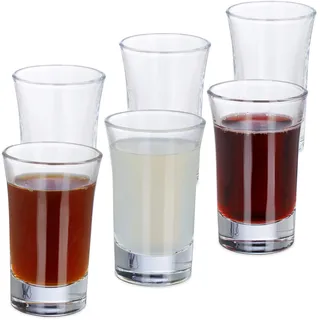 Relaxdays Schnapsgläser 4cl im 6er Set