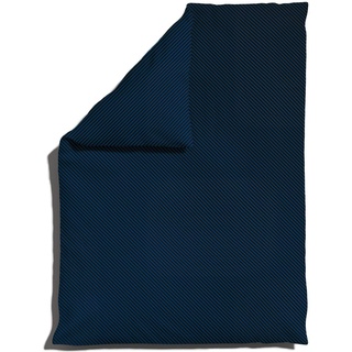 Schlafgut Bettbezug einzeln 155x220 cm | blue-deep-black  Woven Fade Bettwäsche