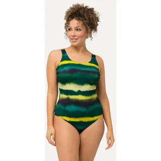 Ulla Popken Badeanzug Batikstreifen Blau/Grün 54/56