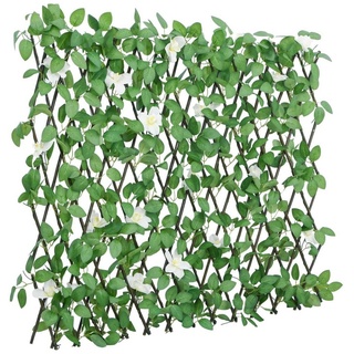 vidaXL Gartenzaun Rankgitter mit Künstlichem Efeu Erweiterbar Grün 186x30 cm, (1-St) grün