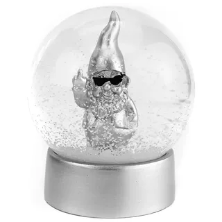 Winkee - Schneekugel frecher Zwerg | Die besondere Schnee Kugel zu Weihnachten | Schüttelkugel | Zwerg Schnee-Kugel mit Statement | Weihnachtsbaum Deko | Geschenk zu Weihnachten, Geburtstag