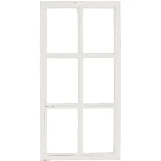 Posiwio Dekorativer Fensterrahmen aus Holz weiß antik Vintage