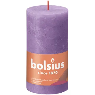 BOLSIUS Rustikale Stumpenkerzen - 13 X 7 cm - Geruchlos - Tropffrei - Rauchfrei - 60 Stunden - Sans huile de palme