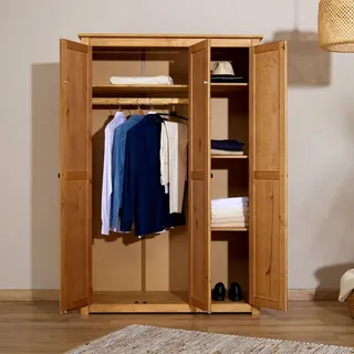 CARO-Möbel Kleiderschrank Cancun 118 x 175 x 0 cm Braun