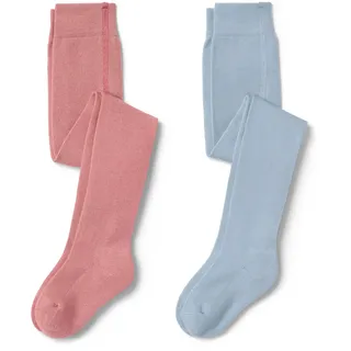 Tchibo - 2 Kinder-Strumpfhosen - Gr. 98/104 - hellblau