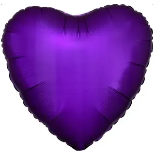 Anagram - Folienballon HERZ Purple Satin Luxe S15 43cm