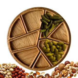 Servierplatten Für Gesellschaft | Servierplatte Mit Herausnehmbaren Fächern,Charcuterie Brett Deko Für Vorratsorganisation Küche Frühstück Snack Dessert BBQ Grillen Couchtisch,Wohnzimmer Küchen Tisch