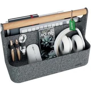 Leitz AKTION: LEITZ Schreibtisch-Organizer dunkelgrau Filz 2 Fächer 38,0 x 19,0 x 25,5 cm mit Prämie nach Registrierung