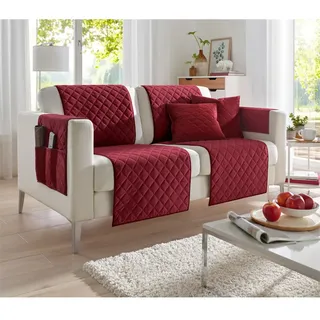 Tagesdecke Gr. 3, rot (dunkelrot), B:40cm L:60cm, 100% Polyester, Tagesdecken