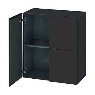 Duravit L-Cube Halbhochschrank LC117704949 Graphit Matt, 70 x 80 x 36,3 cm, 2 Türen