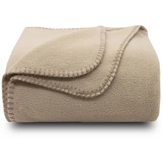 ZOLLNER Kuscheldecke 130 x 170 cm Braun
