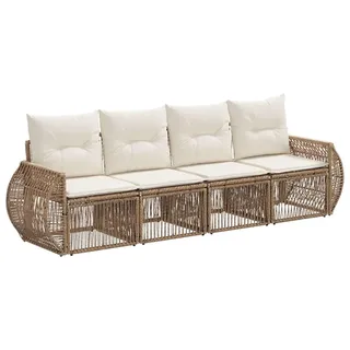 vidaXL Gartenlounge-Set 4-tlg. beige