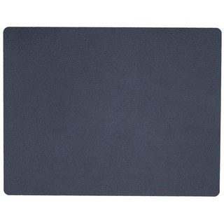 LINDDNA Tischset Hippo L Square 35 x 45 cm Leder Blau (Large)