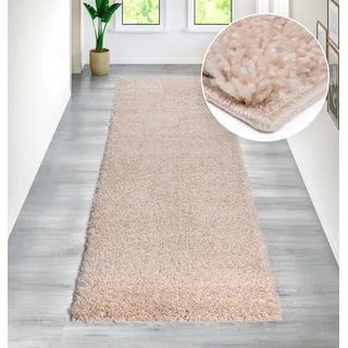Bruno Banani Läufer Shaggy Soft, rechteckig, Höhe: 30 mm, Läufer, Brücke, gewebt, Uni-Farben, besonders weich 67 cm x 230 cm x 30 mm