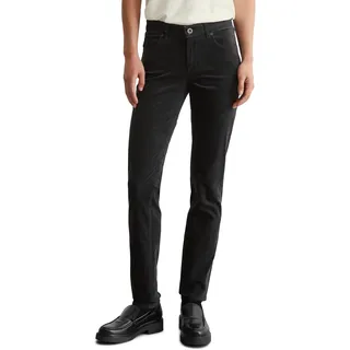 Marc O'Polo Damen Samthose mit Stretch-Anteil Slim Fit, Grau (Dark Graphite), W31/L32 - 31W / 32L