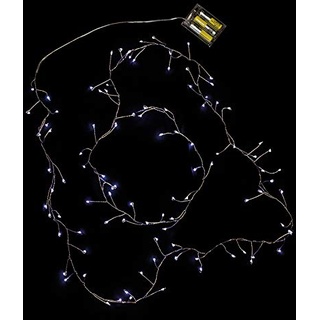 EUROCINSA Ref. 28373 Kupferstreifen mit Zweigen mit 100 weißen statischen und blinkenden LEDs (ohne Batterien) 2 m. 1 Stück, Einheitsgröße