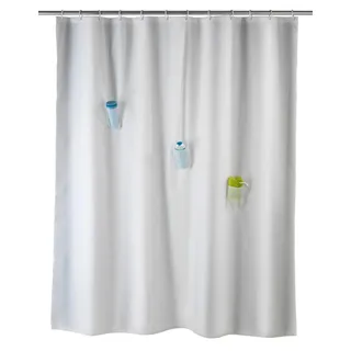 WENKO 21274100 Duschvorhang mit 3 x Taschen,Villa, Antisch
