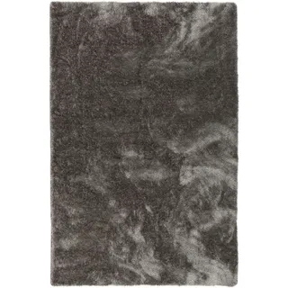 Snapstyle Hochflor Shaggy Teppich 200 x 250 cm Silberfarben