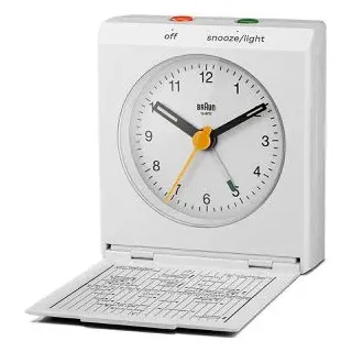 Braun Wecker BC05W weiß, analog, Quarzuhr