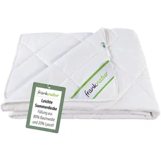 franknatur Sommerdecke 155x220 Bettdecke Sommer Füllung 80% Baumwolle und 20% Lyocell Lyocell waschbar