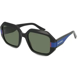 Karl Lagerfeld Kl6124s Unisex-Sonnenbrille Vollrand Eckig Kunststoff-Gestell, schwarz