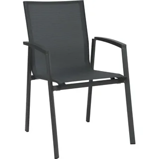 STERN New Top Stapelsessel, anthrazit/karbon, Aluminium/Textil, 65x57x89 cm, pulverbeschichtet, stapelbar