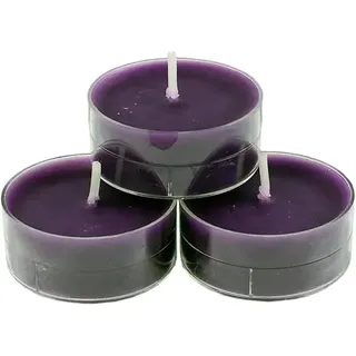 nk Candles 20 dänische Teelichter farbig durchgefärbt ohne Duft (aubergine-lila)