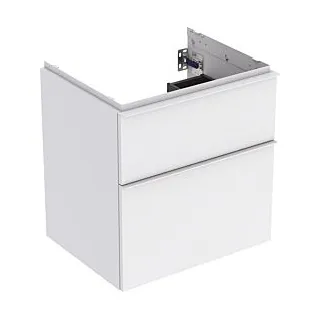 Geberit iCon Waschtisch-Unterschrank 502303013 59,2x61,5x47,6cm, 2 Schubladen, weiß matt/Griff weiß matt