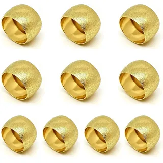 JCTEEY 10 Stück Gold Serviettenringe, Elegante Serviettenschnallen Weihnachten Serviettenring, Napkin Rings aus Metall für Weihnachten Thanksgiving Hochzeitsfeier Familienessen