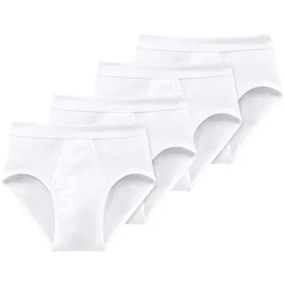 SCHIESSER Slip unifarben weiß 3XL 4er Pack