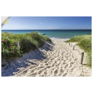ARTland Wanddeko Wandtattoo selbstklebende Vinylfolie 60x40 cm Landschaftsbilder Ostsee Strand Küste Dünen Gräser Meer U2IX