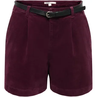 Only ONLZEVA HW BELT CORD SHORTS Rot XL
