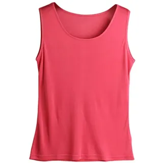 Egurs Damen Tank Top aus 100% Natur Seide,Komfortabel rot M | Weiche Seidenqualität, Atmungsaktiver Stoff, Angenehmes Tragegefühl, ideal als Unterwäsche Schlafshirt und Alltagstop - M