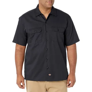 Dickies Herren Freizeithemd Work Shirt Short Sleeved, Schwarz (Black Bk), XXX-Large (Herstellergröße: 3XL) - 3XL