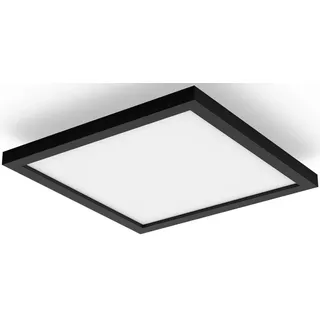 Philips Hue LED Panel White Ambiance Aurelle Panel, Abschaltautomatik, Bluetooth, CCT - über Fernbedienung, Dimmfunktion, Farbsteuerung, Leuchtdauer einstellbar, Memoryfunktion, Nachtlichtfunktion, Smart Home, Timerfunktion, dimmbar über Fernbedienung, erweiterbar, mehrere Helligkeitsstufen, LED fest integriert, warmweiß - kaltweiß schwarz 30 cm x 30 cm x 4,8 cm